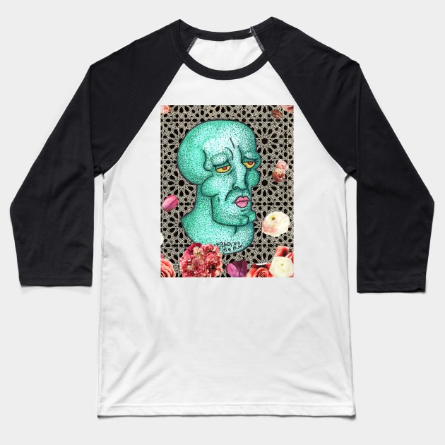 Handsome Squidward Baseball T-Shirt by nannonthehermit